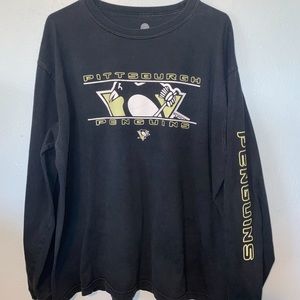 Mens Vintage Pittsburgh Penguins Long Sleeve Tshirt